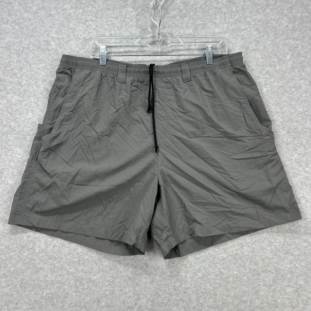 Columbia PFG Shorts Mens XL‎ Grey Swim Trunks Clearwater Shores Fishing Lined